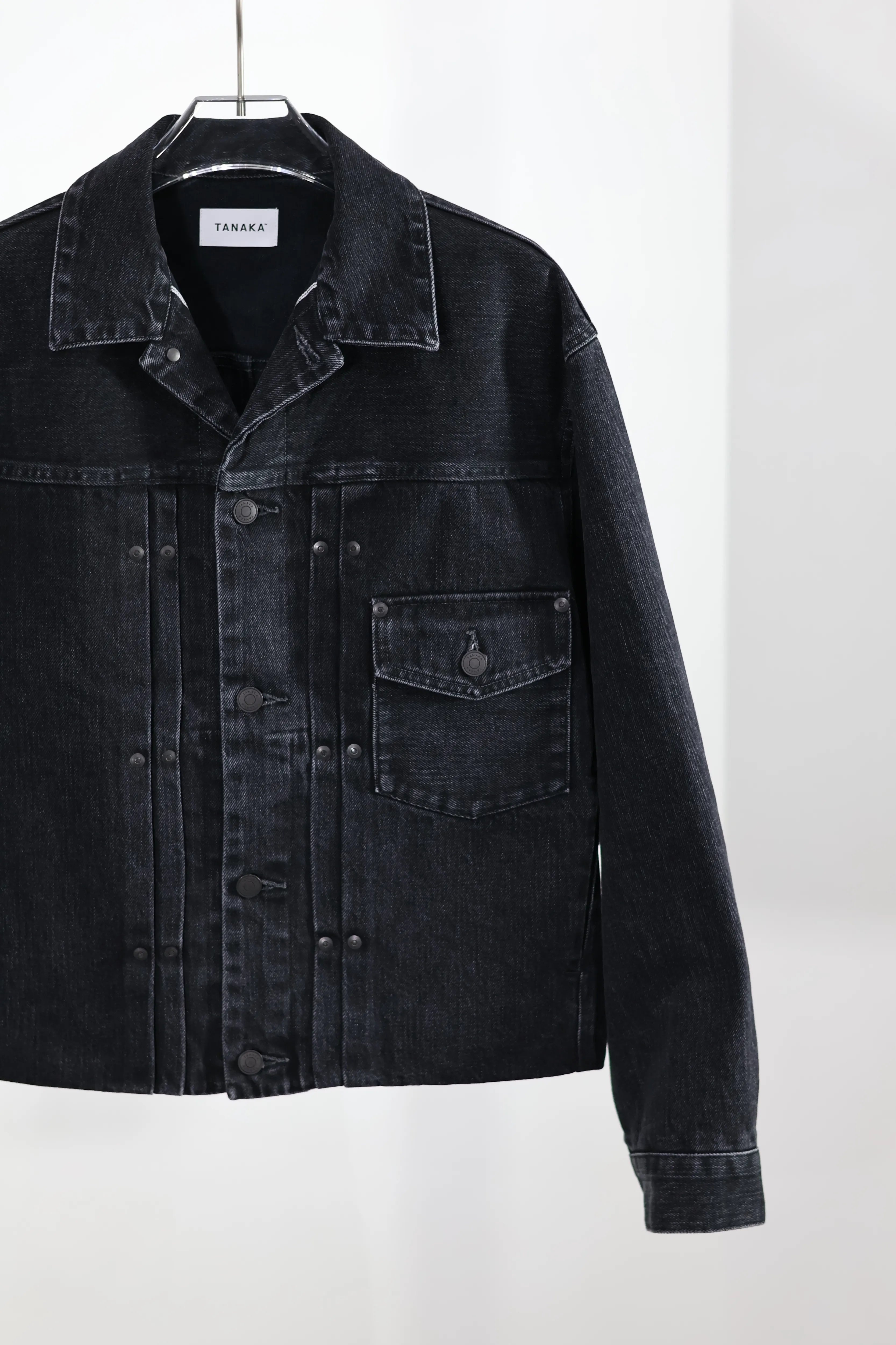 TANAKA - THE JEAN JACKET - BLACK – un