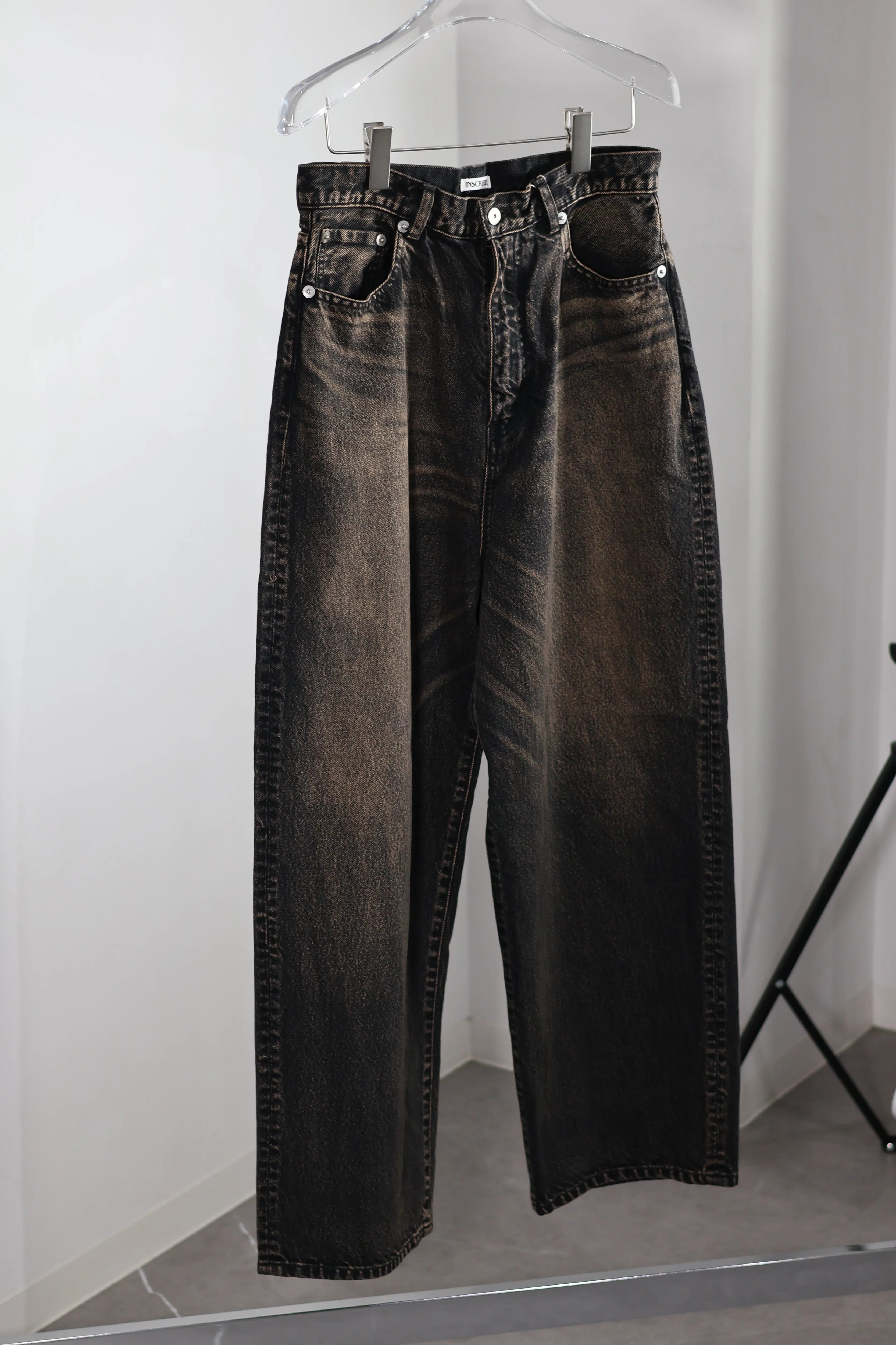 INSCRIRE - Baggy 5 Pocket - BLACK USED – un