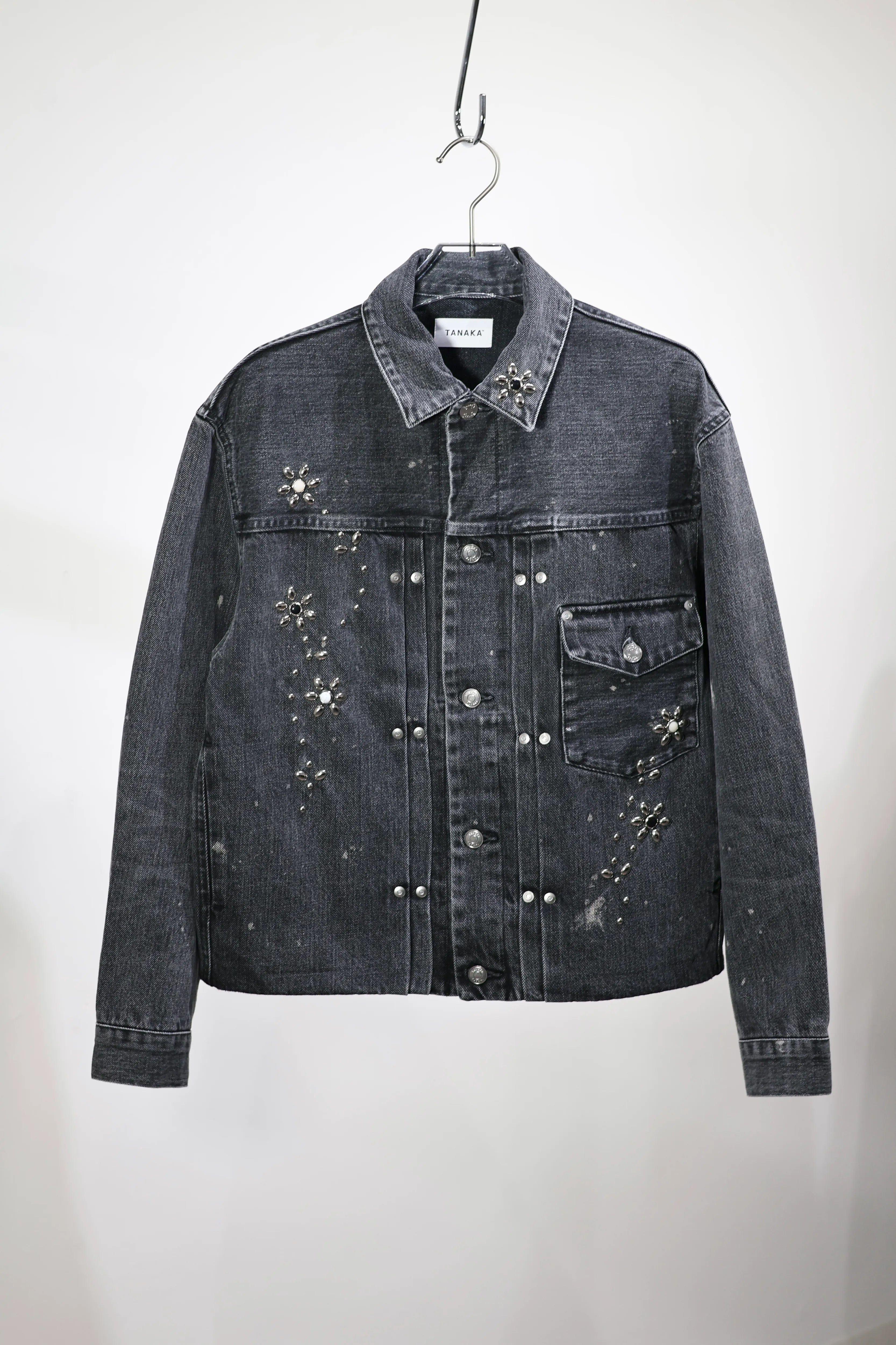 TANAKA ダークグレー デニムジャケット TANAKA - THE JEAN JACKET - GRAY(BIJOU) – un