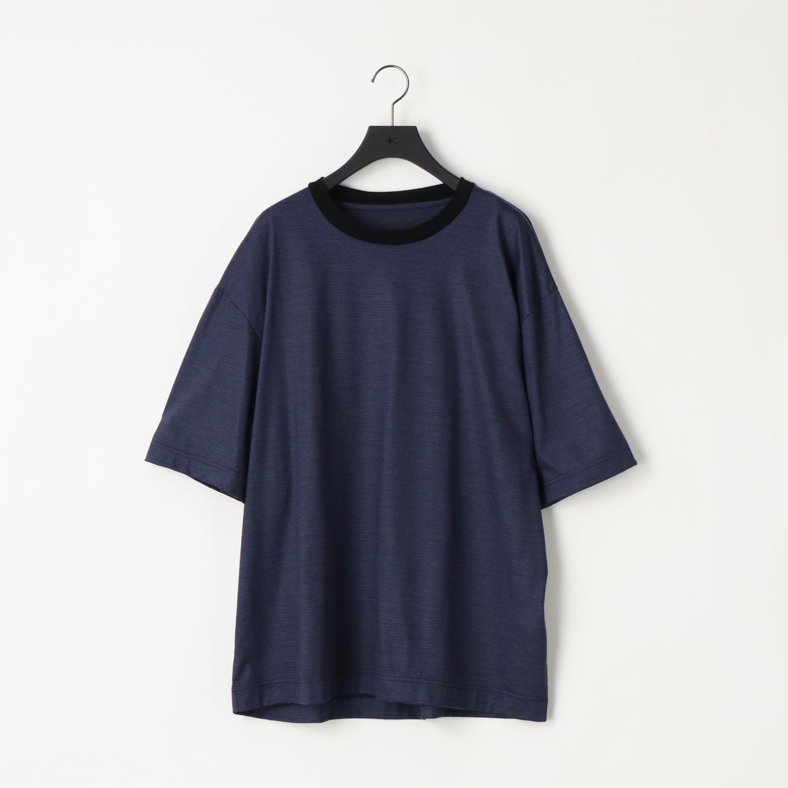 【美品】ササフラス　ベースボールシャツ　ウール×ナイロン　S グレー　日本製 KANEMASA PHIL. - 36G Wool Stripe S/S Tee - NAVY(Royal Blue) – un