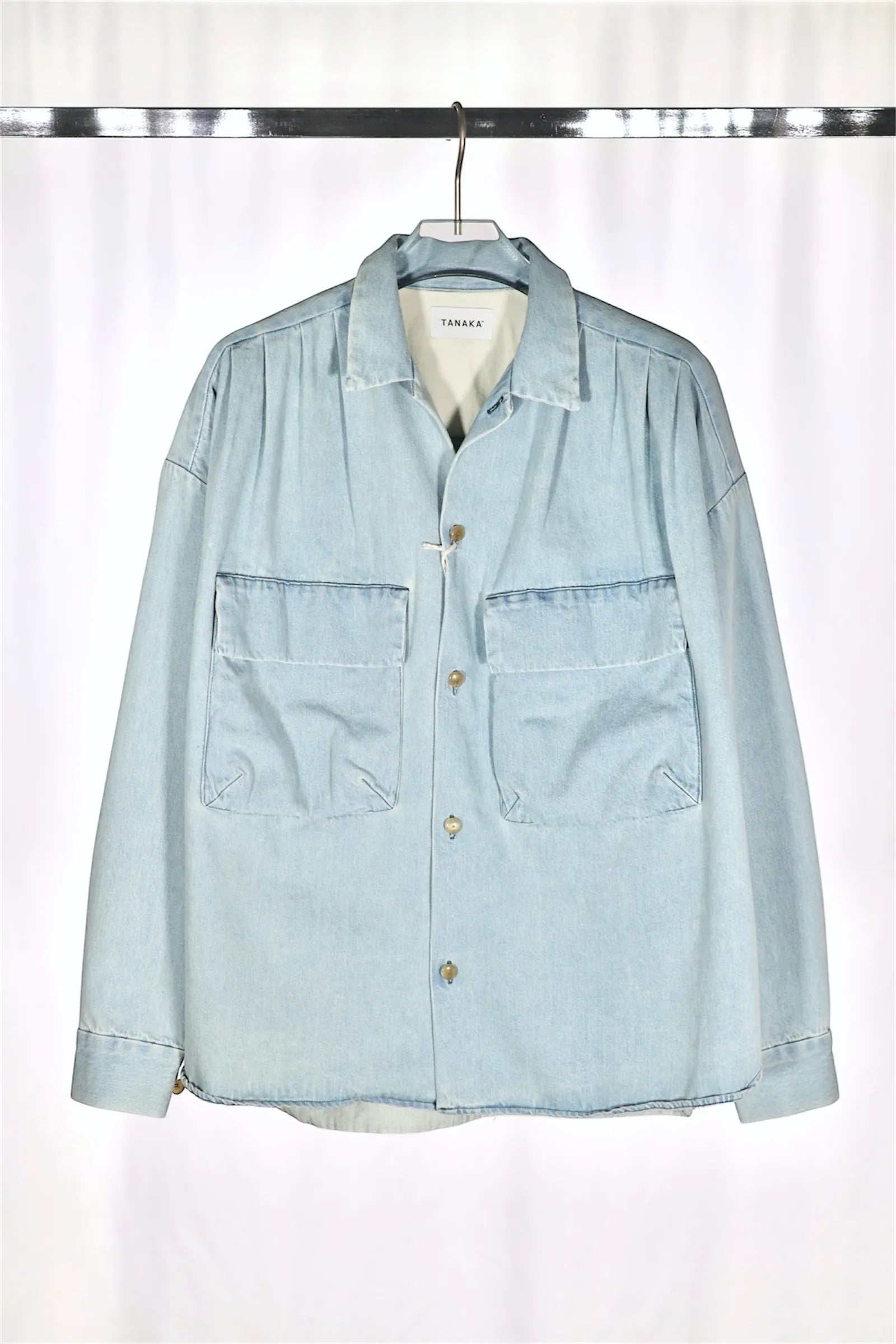 TANAKA - OVERSHIRT - ASH BLUE – un