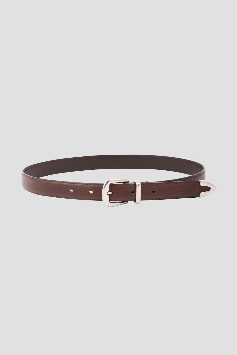 YLÈVE / LEATHER WESTERN BELT - BROWN – un