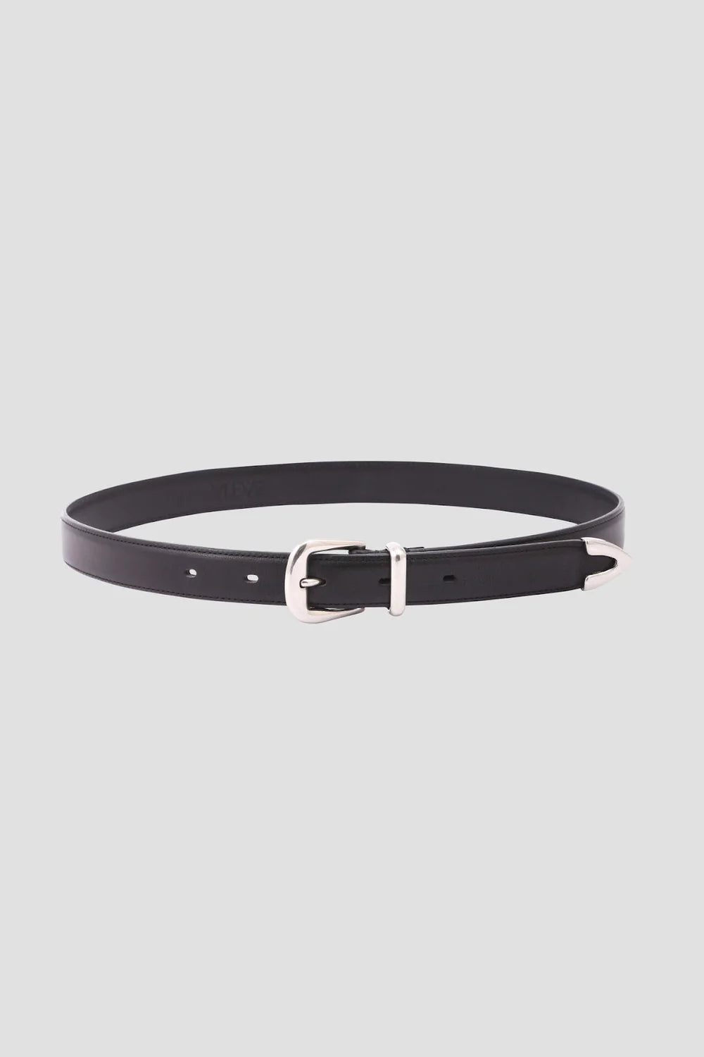 YLÈVE - LEATHER WESTERN BELT - BLACK – un
