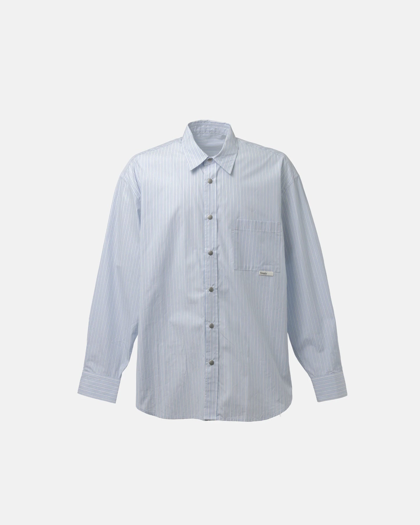 SimplyComplicated - FLUX BUTTON UP SHIRT - BLUE STRIPE