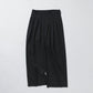 nakedgauge - WOOL GABARDINE 3PLEAT WIDE SLACKS - BLACK