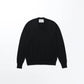 house of naked - SILK × CASHMERE V-NECK CREWNECK KNIT - BLACK
