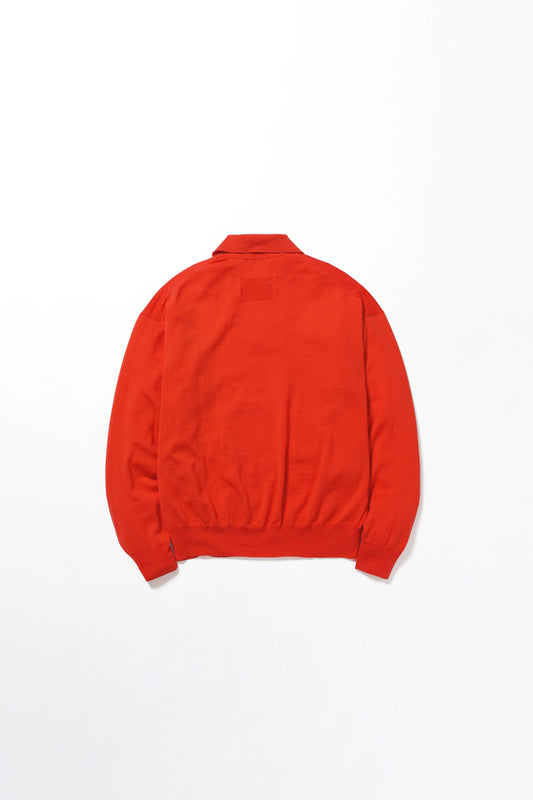 house of naked - LAMB WOOL 80POLO - ORANGE RED