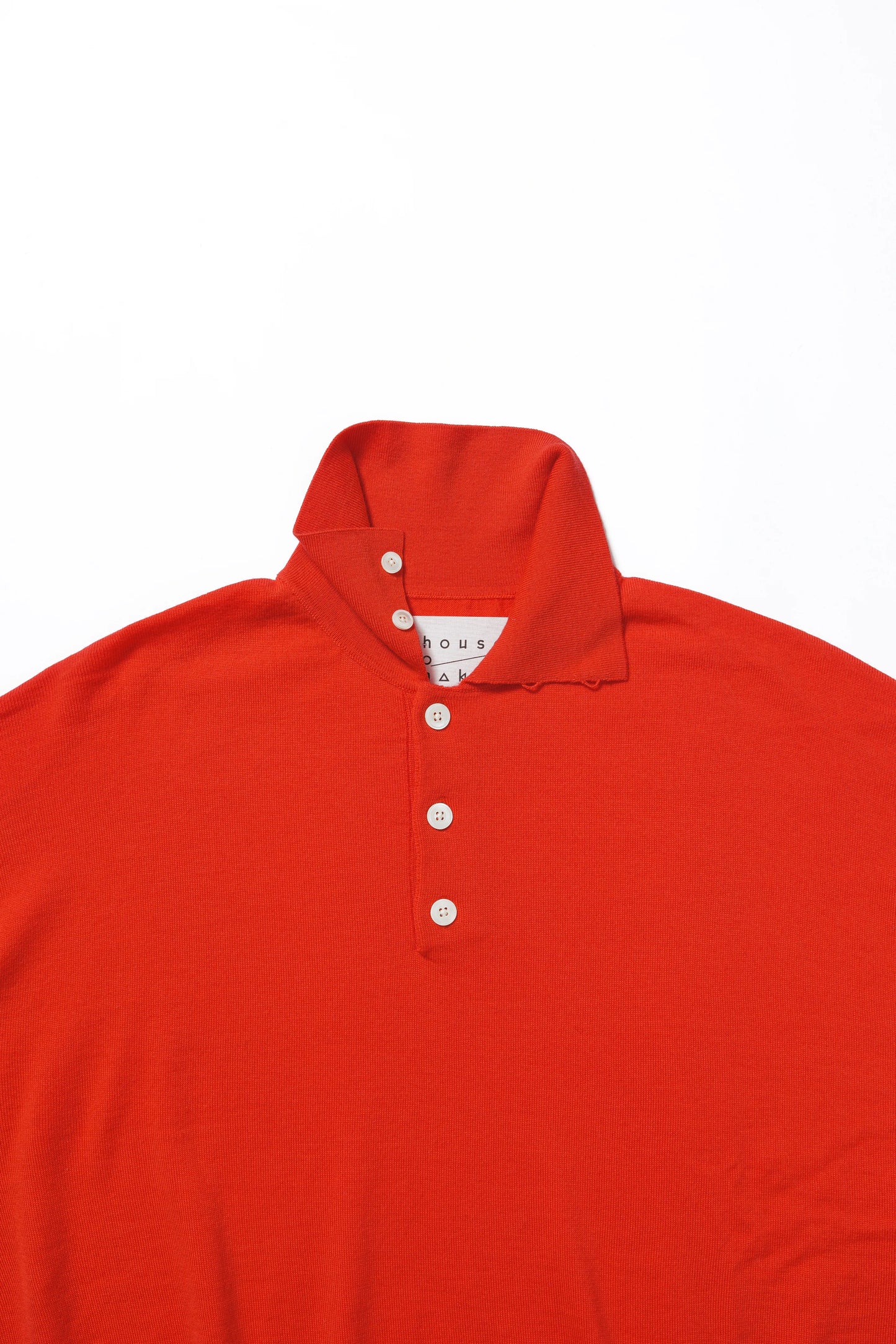 house of naked - LAMB WOOL 80POLO - ORANGE RED