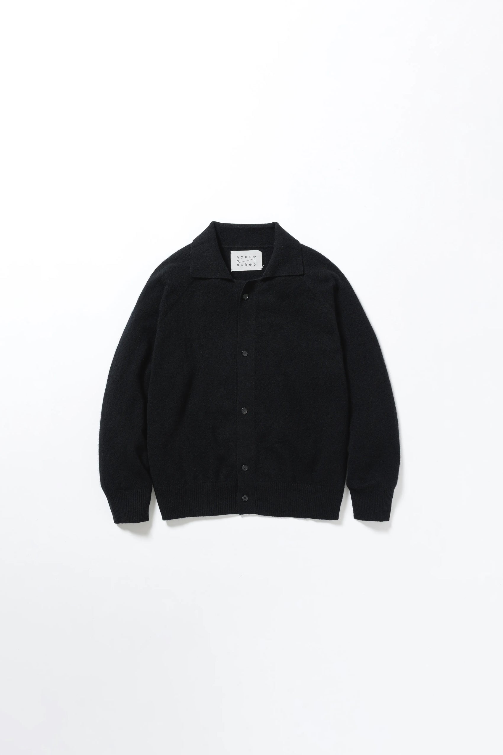 house of naked - INNER MONGORIAN CASHMERE CARDIGAN I - BLACK