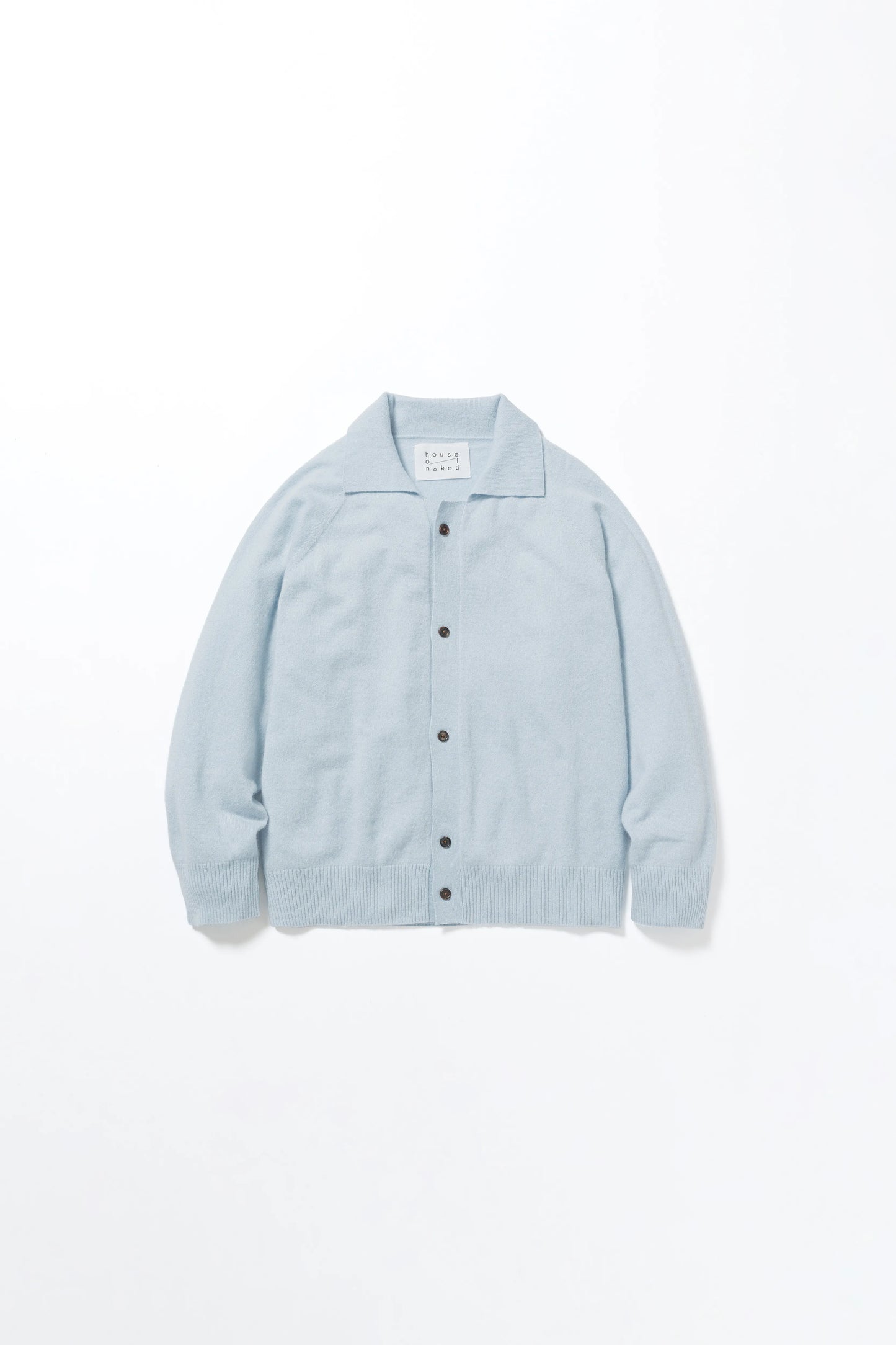 house of naked - INNER MONGORIAN CASHMERE CARDIGAN I - SAXE BLUE