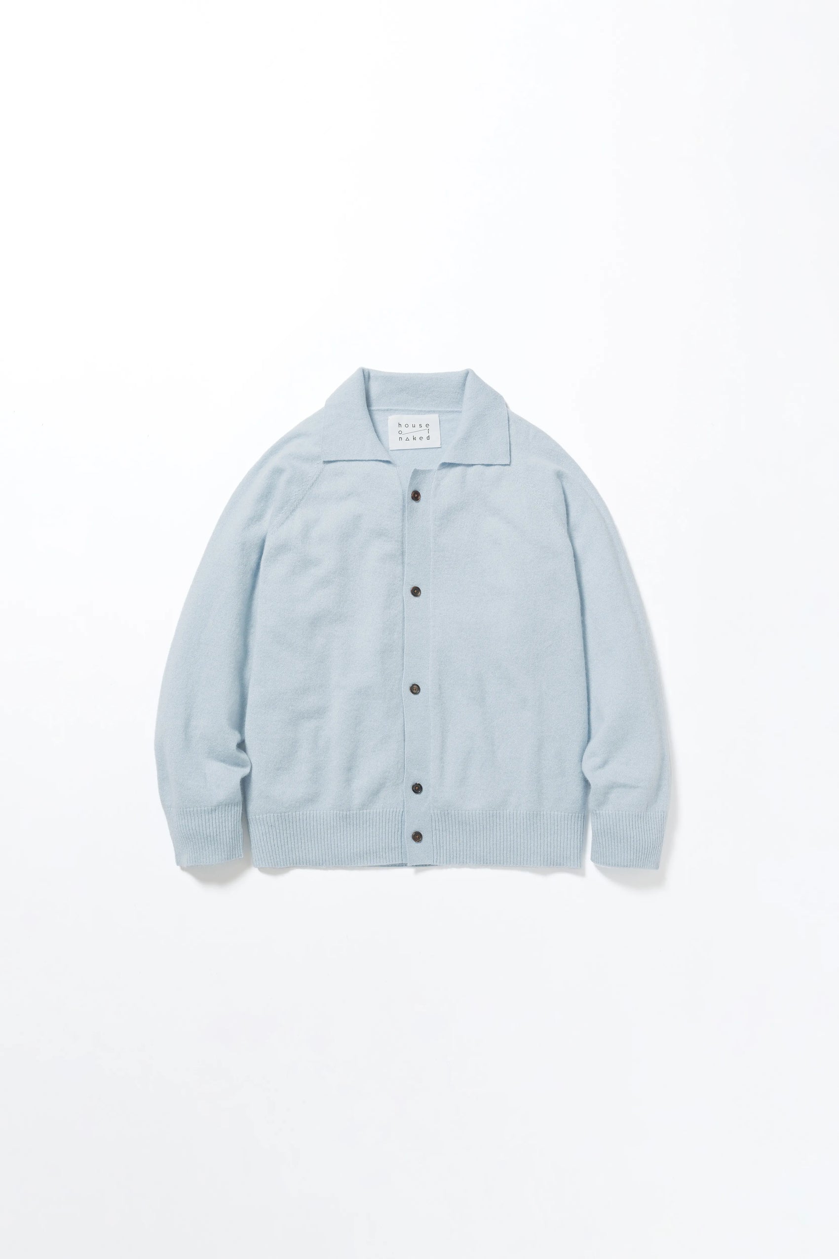 house of naked - INNER MONGORIAN CASHMERE CARDIGAN I - SAXE BLUE