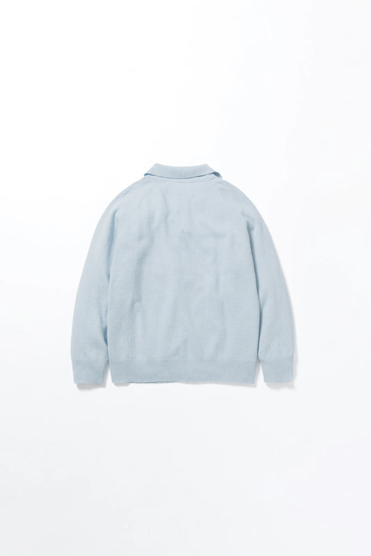 house of naked - INNER MONGORIAN CASHMERE CARDIGAN I - SAXE BLUE