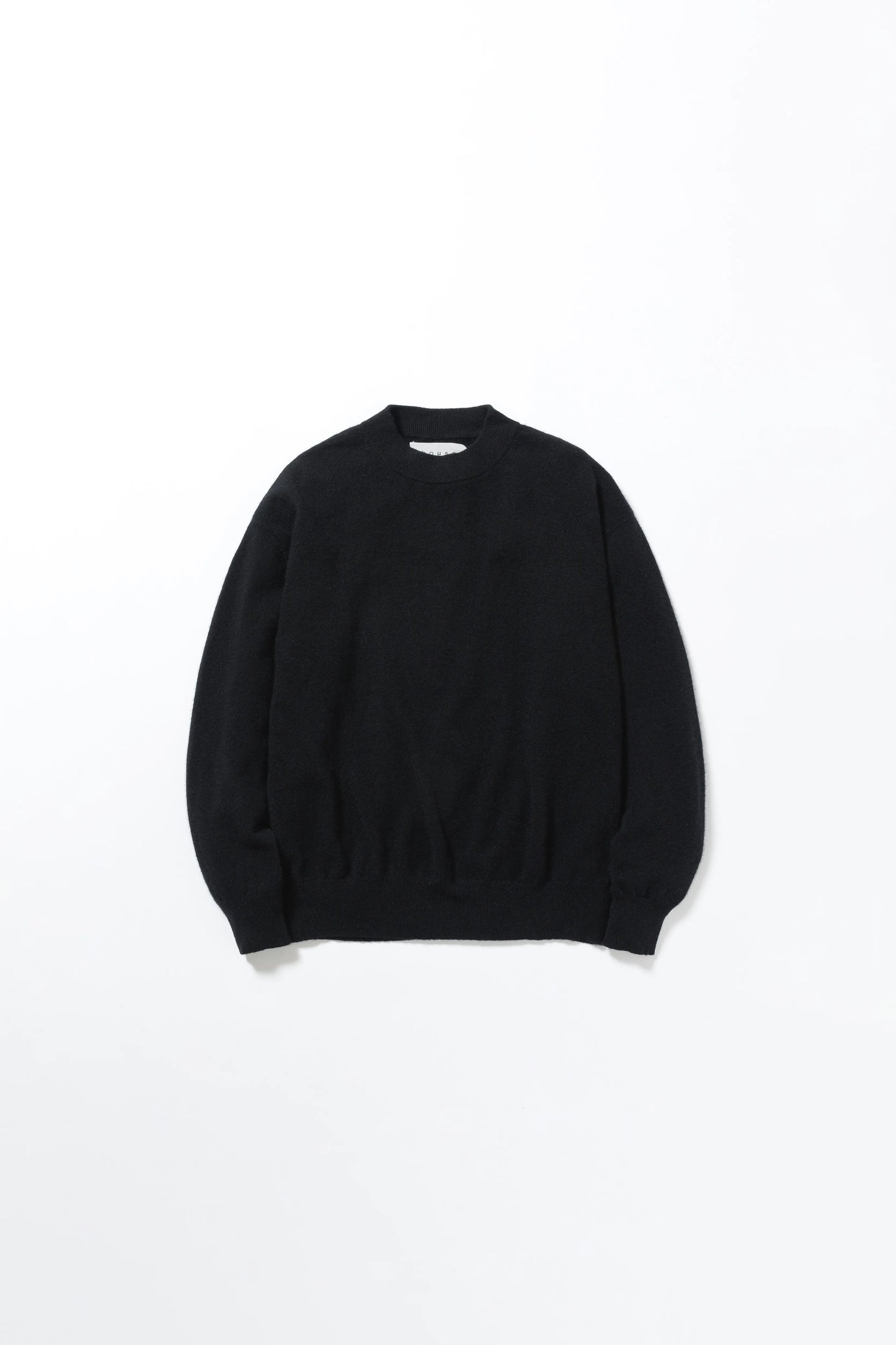 house of naked - INNER MONGORIAN CASHMERE CREWNECK PULLOVER I - BLACK