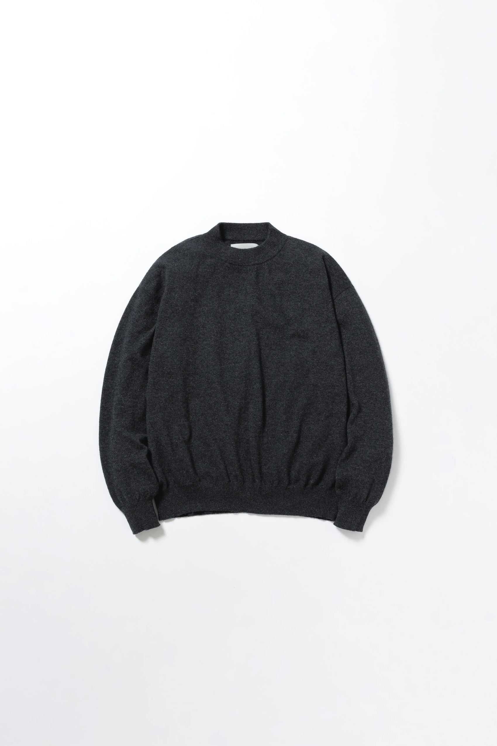 house of naked - INNER MONGORIAN CASHMERE CREWNECK PULLOVER I - CHARCOAL GRAY