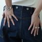 WAKAN SILVER SMITH - Double fork bracelet - SILVER