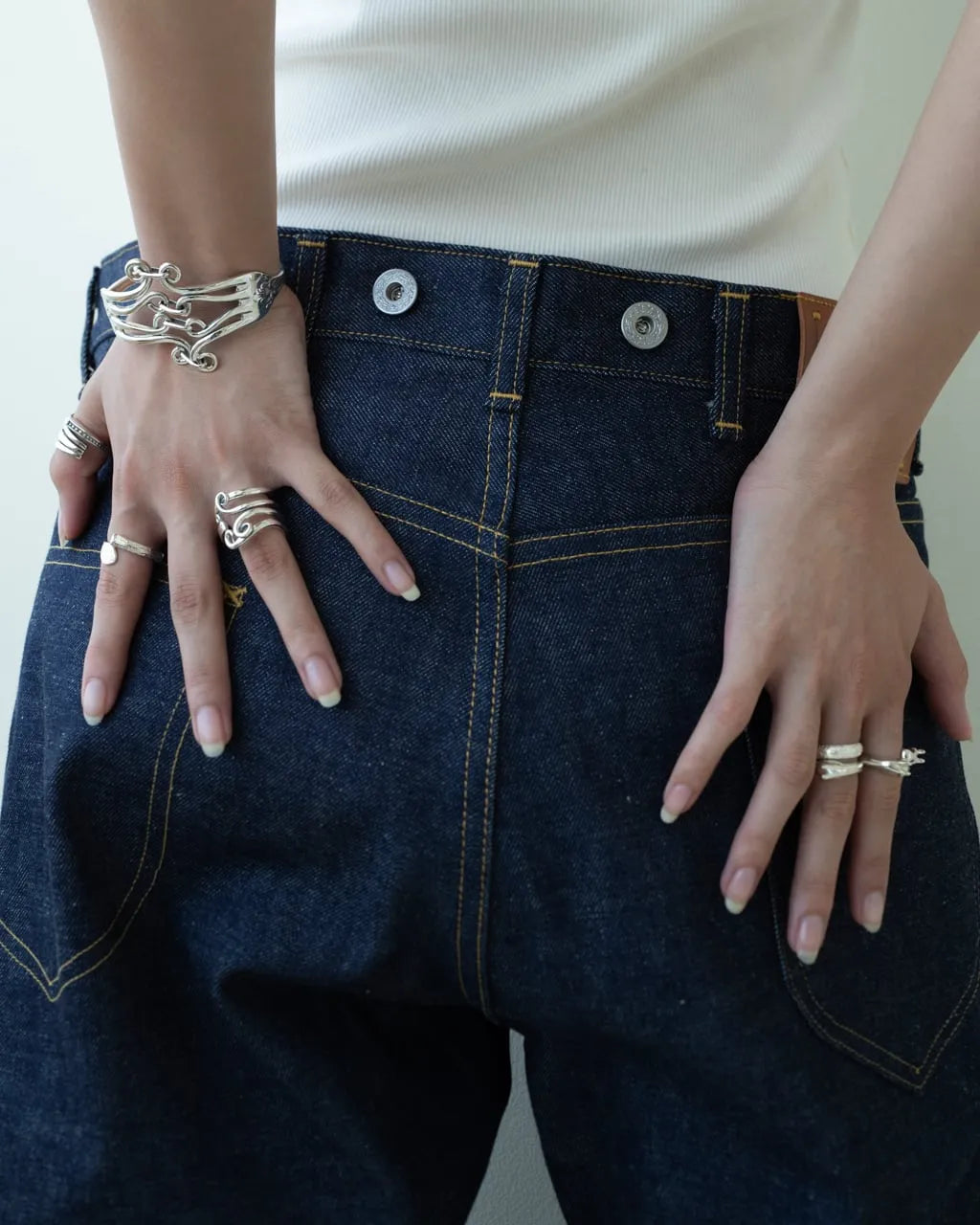 WAKAN SILVER SMITH - Double fork bracelet - SILVER