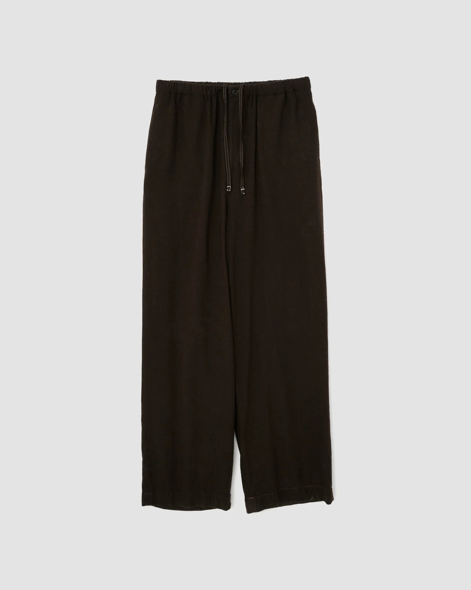 JOHN MASON SMITH / JANE SMITH - SILK NOIL GARMENT DYE PAJAMA PANTS - BROWN