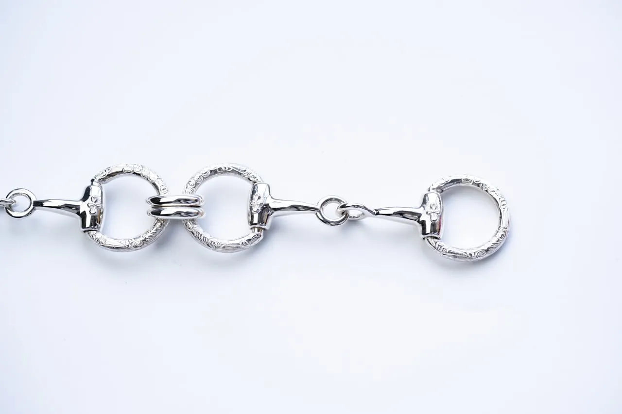 WAKAN SILVER SMITH - Horse bit bracelet (double) - SILVER