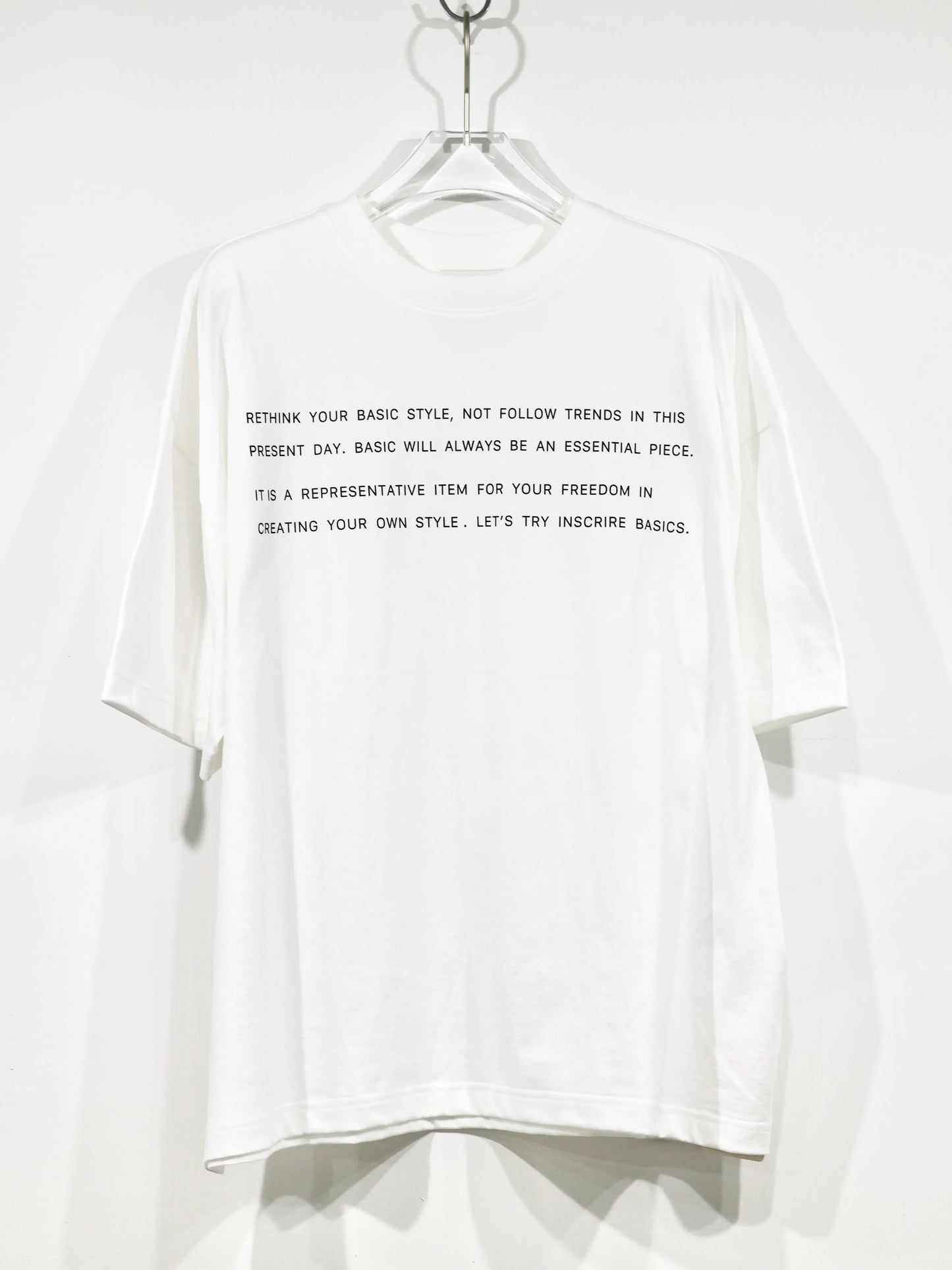 INSCRIRE - BASIC LOOSE FIT TEE - WHITE