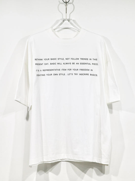 INSCRIRE - BASIC LOOSE FIT TEE - WHITE