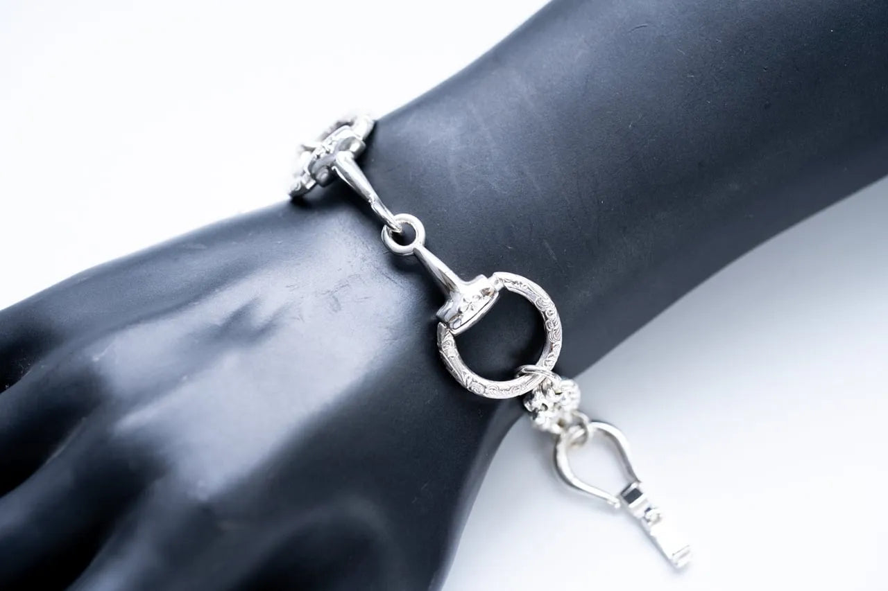 WAKAN SILVER SMITH - Horse bit bracelet L - SILVER