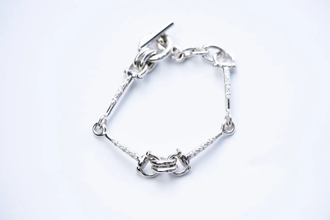 WAKAN SILVER SMITH - Horse bit bracelet (elongated) - SILVER