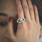 WAKAN SILVER SMITH - Breastplate Ring (Eye of Truth) - SILVER