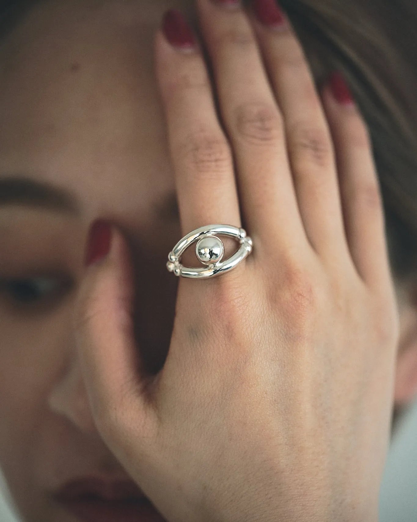 WAKAN SILVER SMITH - Breastplate Ring (Eye of Truth) - SILVER
