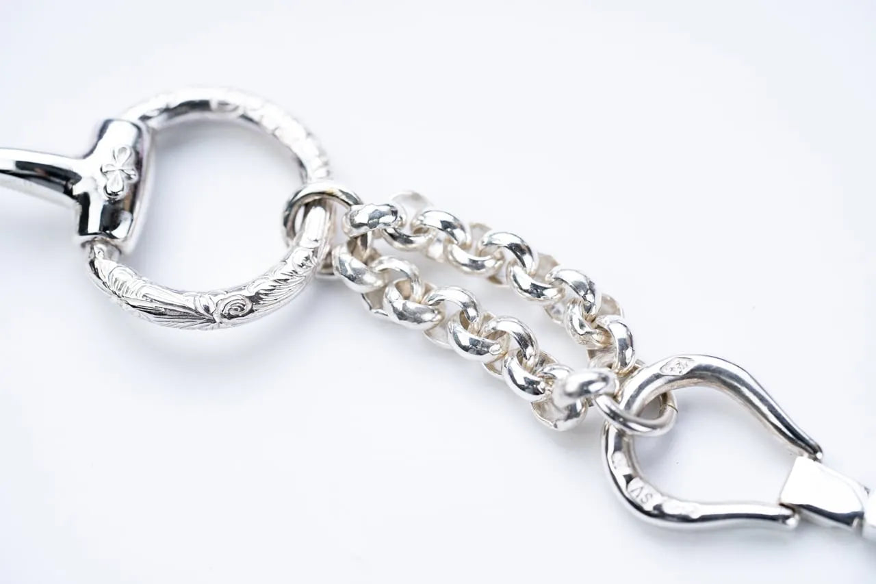 WAKAN SILVER SMITH - Horse bit bracelet L - SILVER