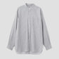 YLÈVE - ACETATE CUPRA STRIPE SHIRT - BLACK