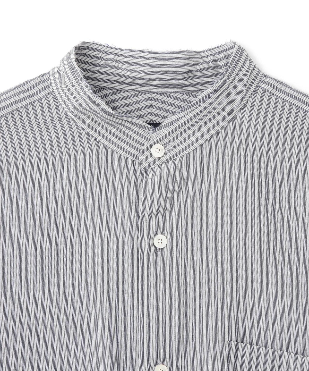 YLÈVE - ACETATE CUPRA STRIPE SHIRT - BLACK