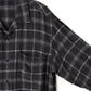YLÈVE - BRUSHED RAYON CHECK OPEN/COLLAR SHIRT - GREY