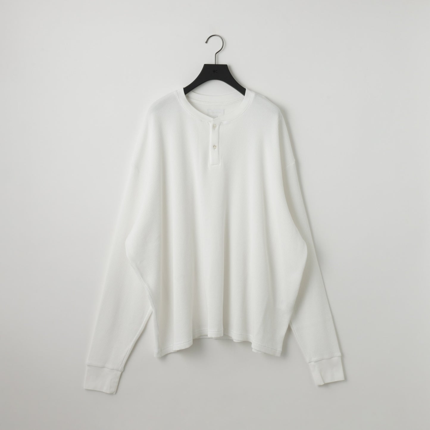KANEMASA PHIL. - 18G Garment Dye Waffle - WHITE(OXFORD WHITE)