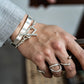 WAKAN SILVER SMITH - See through curve ring M  - SILVER