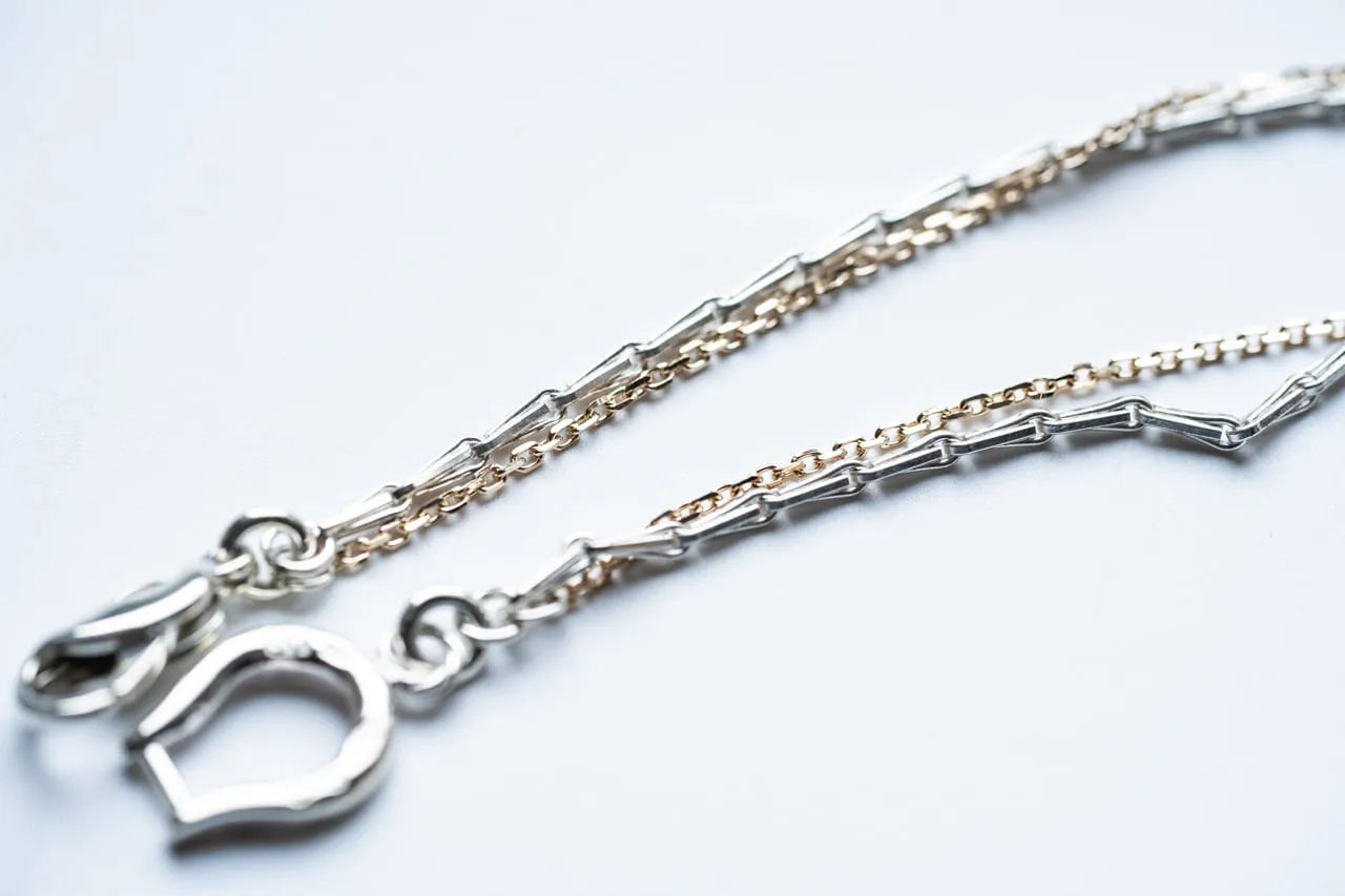 WAKAN SILVER SMITH - K10 Horse shoe combination bracelet (TYPE A) - SILVER