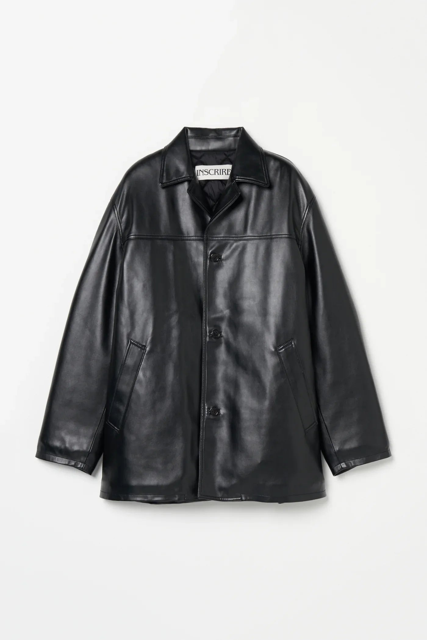 INSCRIRE - Leather Jacket - BLACK