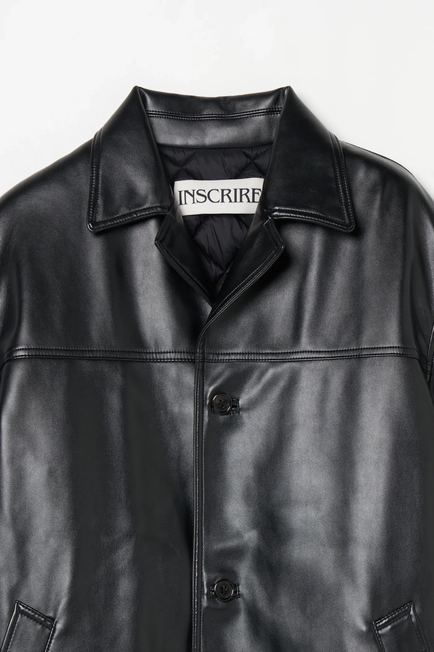 INSCRIRE - Leather Jacket - BLACK