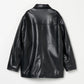 INSCRIRE - Leather Jacket - BLACK