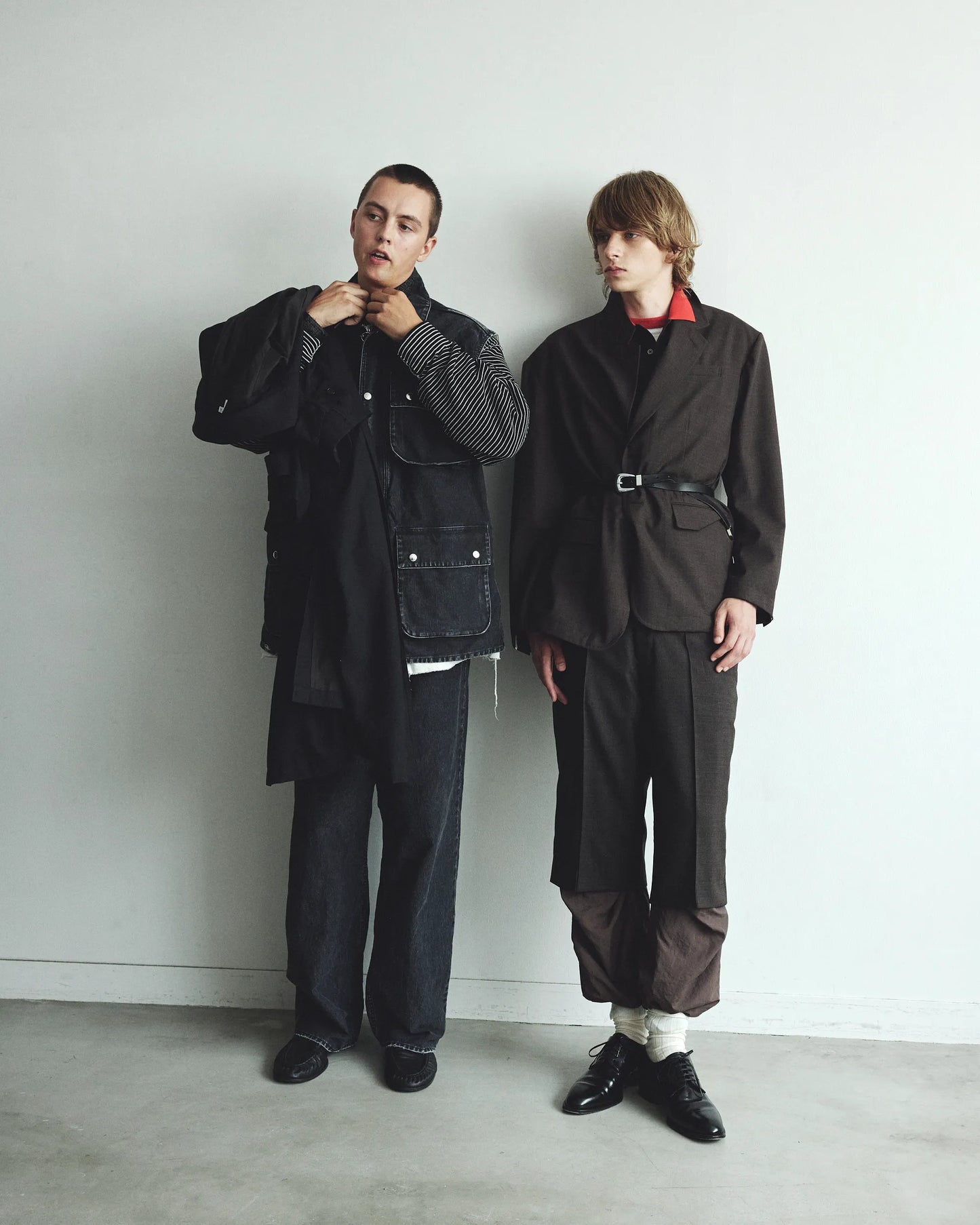 JOHN MASON SMITH / JANE SMITH - SULFUR DYE HEAVY DUCK CLOTH 5 POCKET PANTS - BLACK