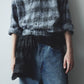 JOHN MASON SMITH / JANE SMITH - COTTON FLANNEL NEEDLE PUNCH OVERSIZED REGULAR COLLAR SHIRTS - SAX