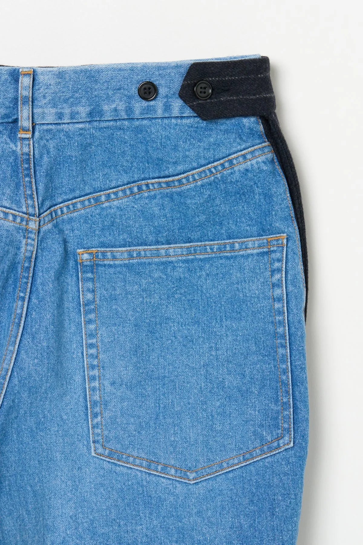 INSCRIRE - Combine Two Pants - STRIPE × DENIM