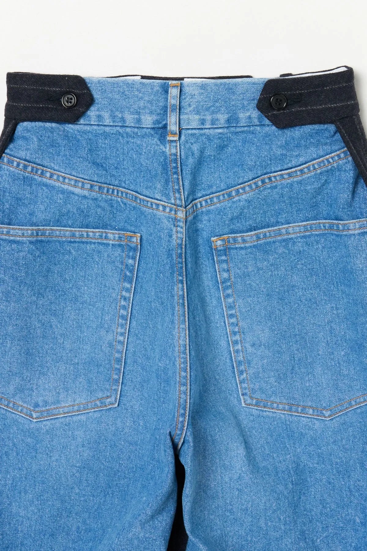 INSCRIRE - Combine Two Pants - STRIPE × DENIM