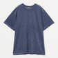 INSCRIRE - Velour Border T-Shirt - BLUE