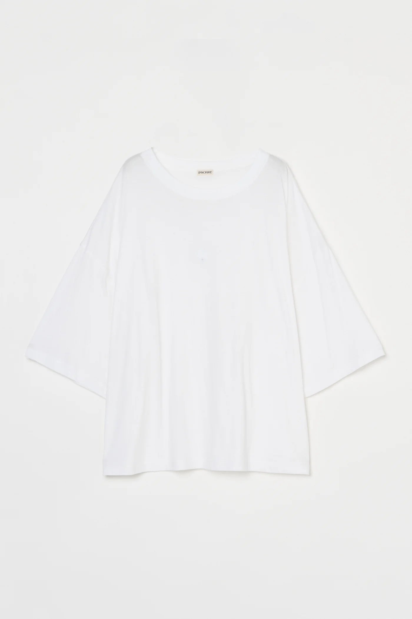 INSCRIRE - Cotton Silk Over Size T-Shirt - WHITE