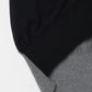 INSCRIRE - Cotton 16G Over Size V neck Cardigan - BLACK × GREY