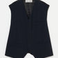 INSCRIRE - Wool Over Size Gilet - NAVY STRIPE