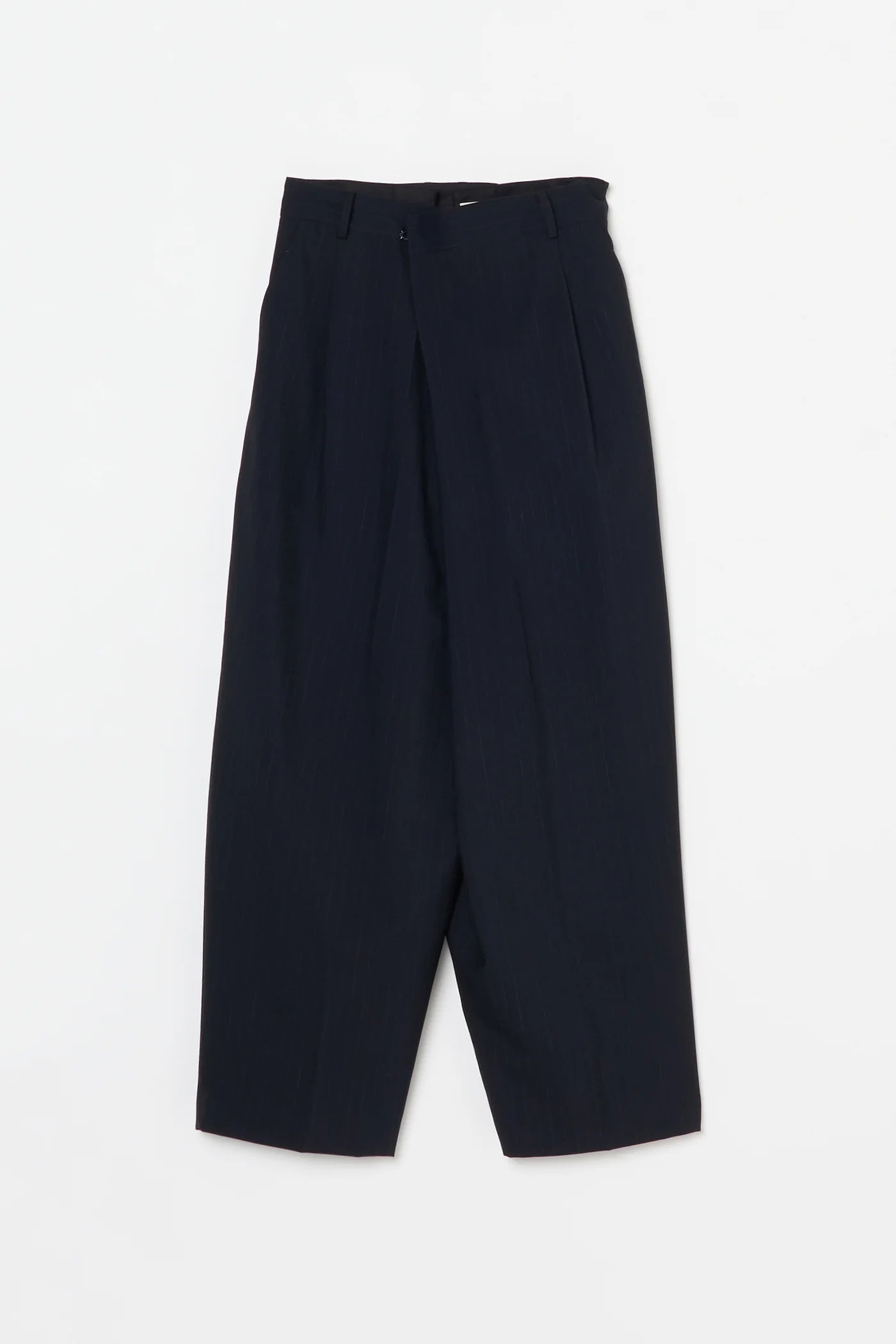 INSCRIRE - Wool Over Size Pants - NAVY STRIPE