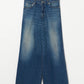 INSCRIRE - Used Denim Baggy Pants - DK.BLUE