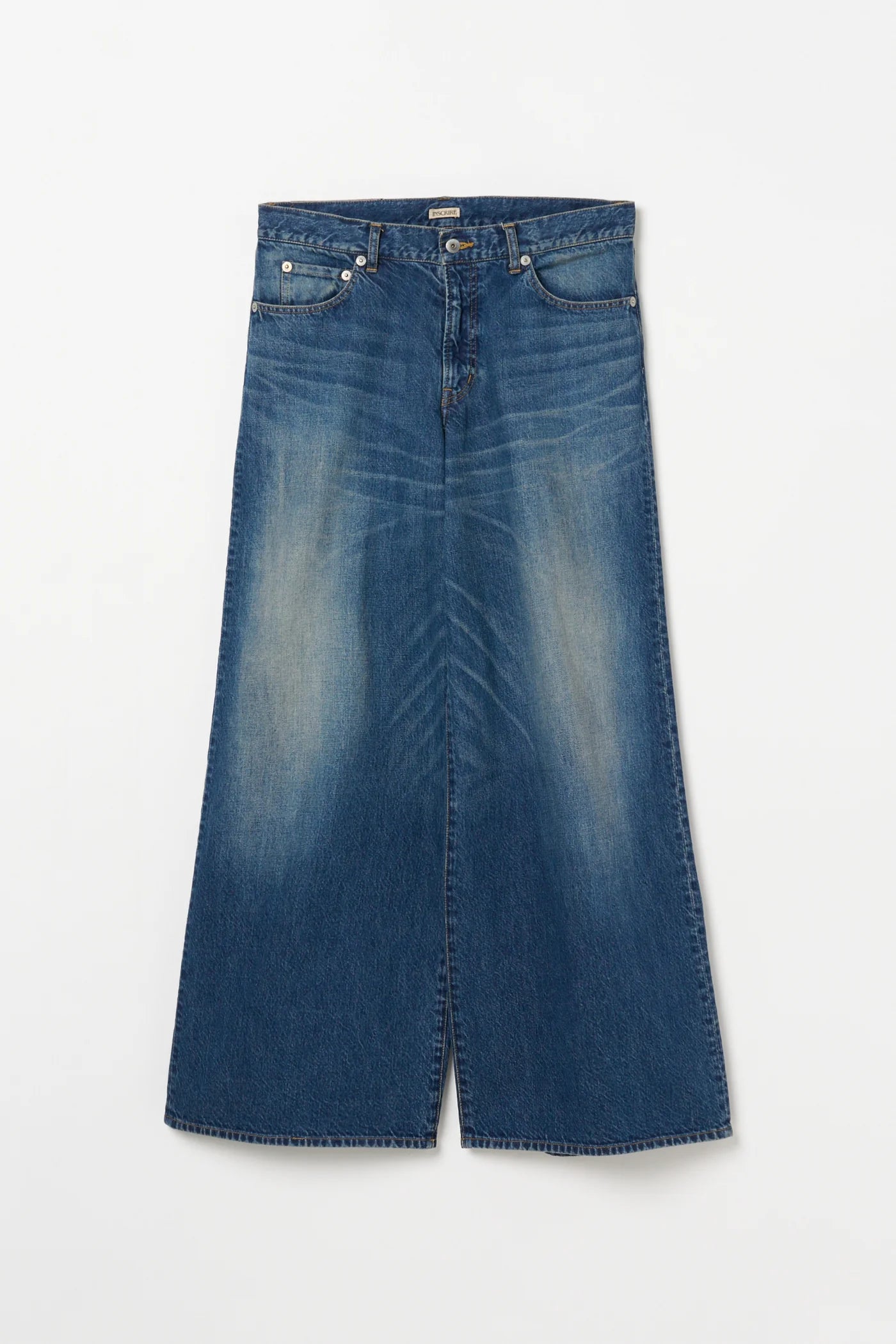 INSCRIRE - Used Denim Baggy Pants - DK.BLUE