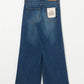 INSCRIRE - Used Denim Baggy Pants - DK.BLUE